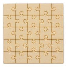 Puzzle laser cut from 3mm MDF Wood 35mm Pieces Craft Blanks